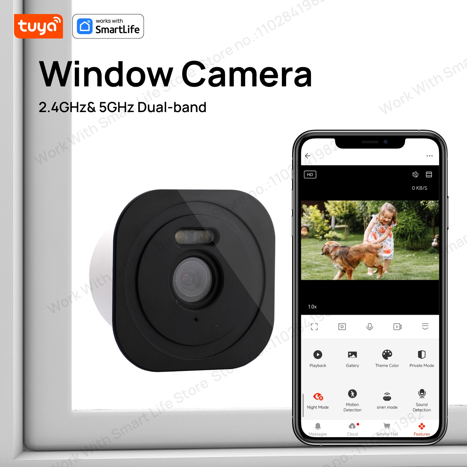 Eufy Camera E220 - 3MP 2K Tuya Pencere Kamerası, Ev