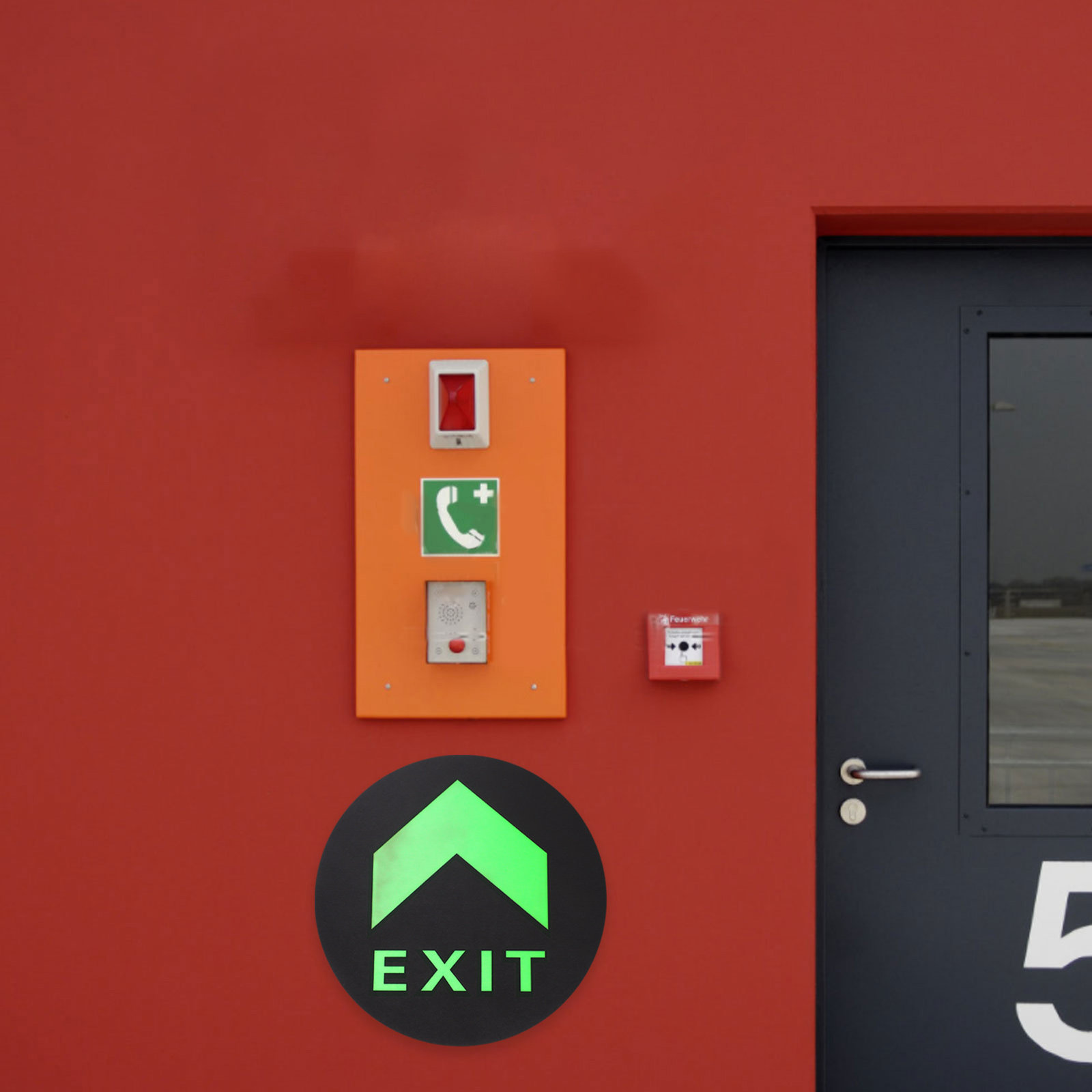 Emergency Exit Sign - 5 Adet Gece Parlayan Çıkış İşareti