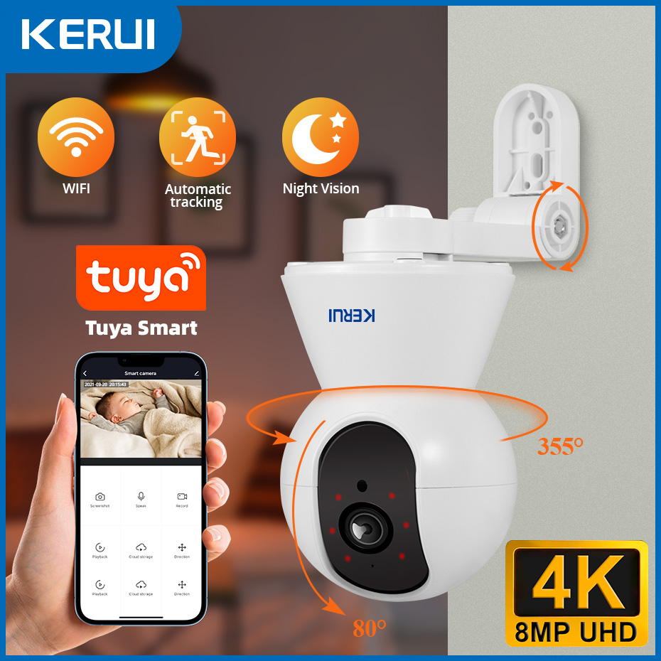 Eufy Camera E220 - KERUI Kapalı 4K HD Tuya Akıllı